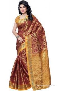 Mimosa Woven Kanjivaram Handloom Art Silk Sari